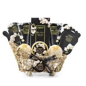LOVERY White Orchid Bath Gift Set -11-Piece Handmade Spa Kit NEW w/Tag